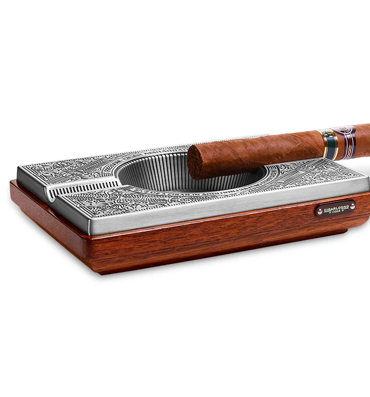 Cendrier Prestige – Bois & Laiton