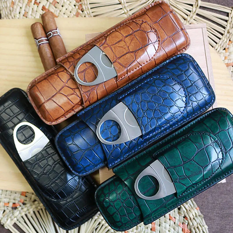 Étui à Cigare Crocodile – Luxe & Voyage