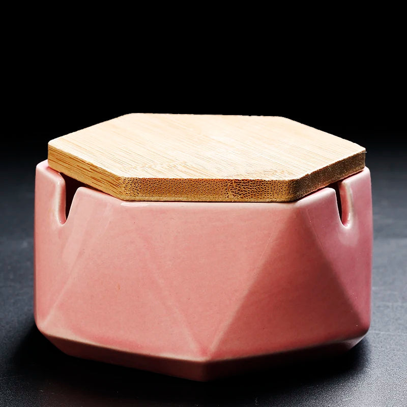 Cendrier Numa - Céramique & Bois Naturel