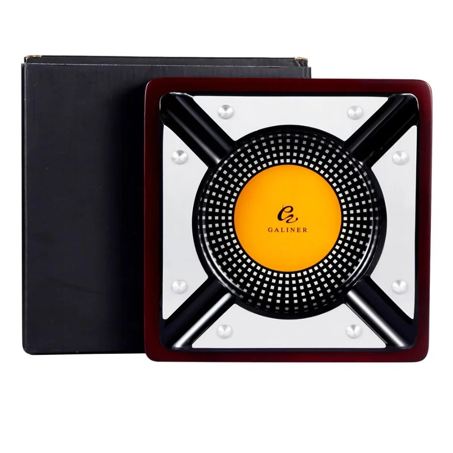 Cendrier Orion – Bois Noble & Alliage Métallique