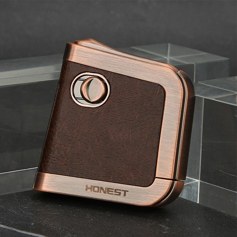 Briquet Monarque – Cuivre & Cuir Grainé