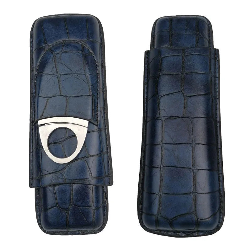 Étui à Cigare Crocodile – Luxe & Voyage