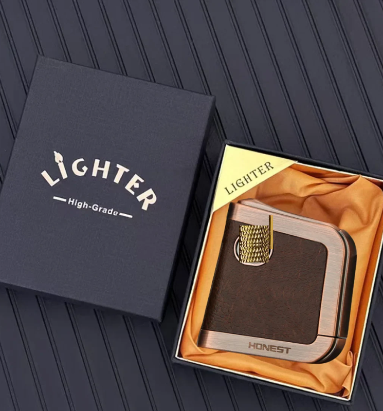 Briquet Monarque – Cuivre & Cuir Grainé